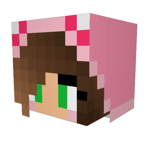 AMY_Petty Minecraft avatar head, 3D render