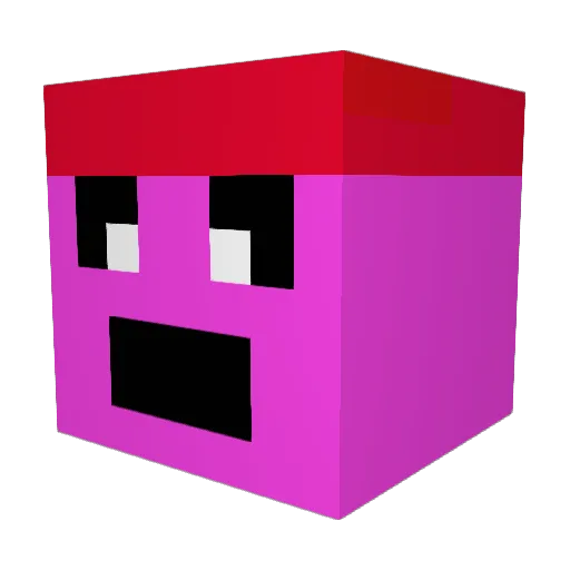 AM_FireboyYT Minecraft avatar head, 3D render