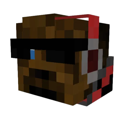AM_Z3RO Minecraft avatar head, 3D render