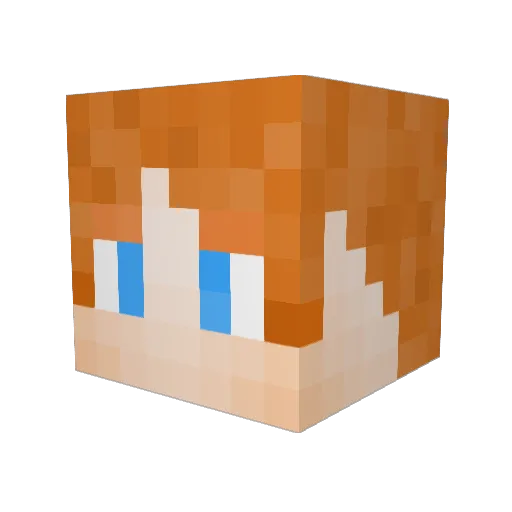 AMajesticRed Minecraft avatar head, 3D render