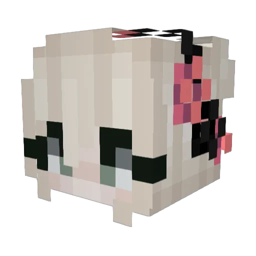 AMalyshka Minecraft avatar head, 3D render