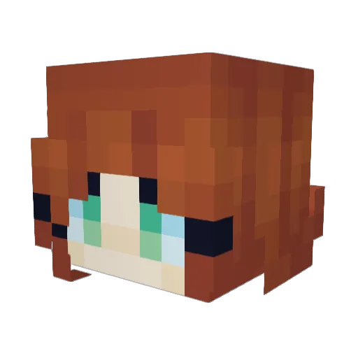 AMalzz Minecraft avatar head, 3D render