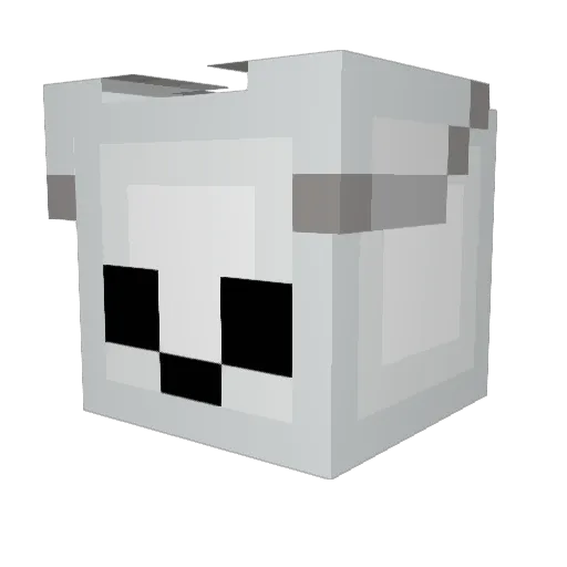 AMatuerScug Minecraft avatar head, 3D render