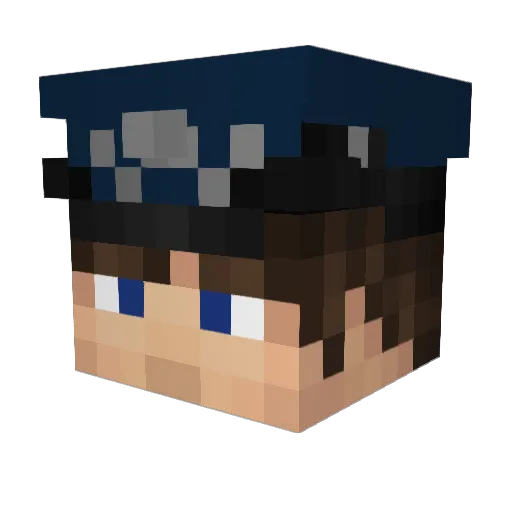 AMentalDragon Minecraft avatar head, 3D render