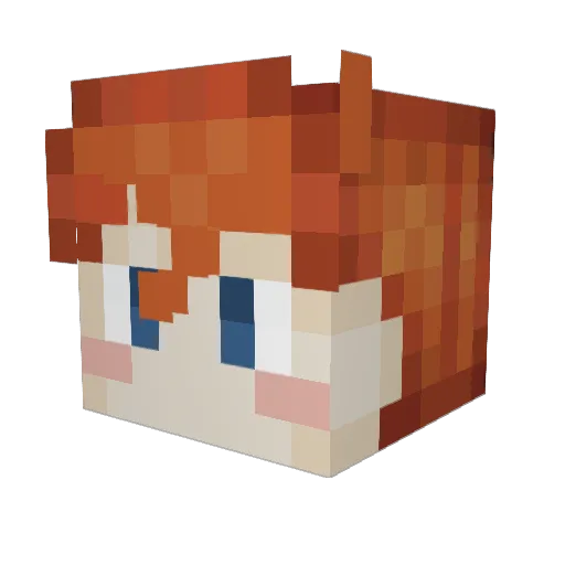 AMoistKidney Minecraft avatar head, 3D render