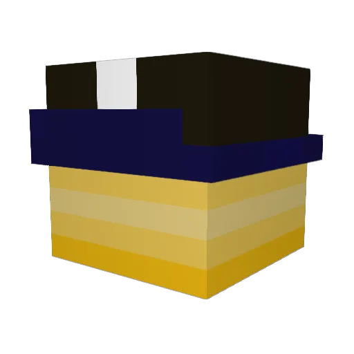 AMonsterZac Minecraft avatar head, 3D render