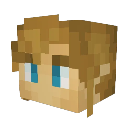 AMoonlitRose Minecraft avatar head, 3D render