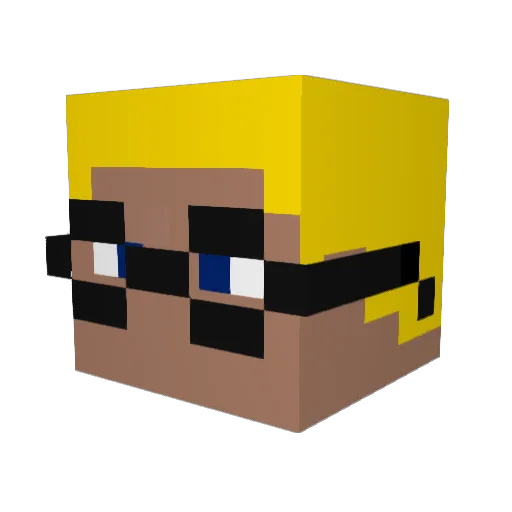 AMouthfulOfSand Minecraft avatar head, 3D render