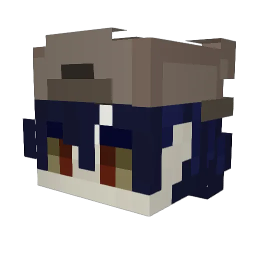 AN0DA Minecraft avatar head, 3D render