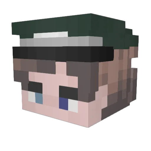 AN2015 Minecraft avatar head, 3D render
