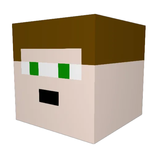 AN4REY Minecraft avatar head, 3D render