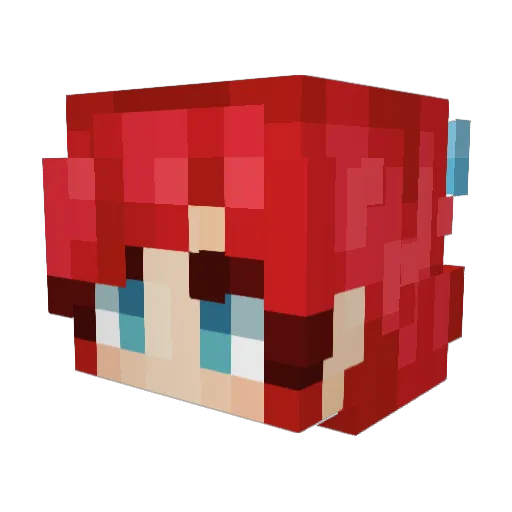 ANA2782617 Minecraft avatar head, 3D render