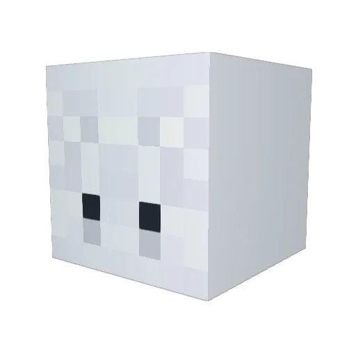 ANA7673 Minecraft avatar head, 3D render