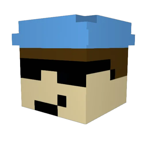 ANAS503 Minecraft avatar head, 3D render