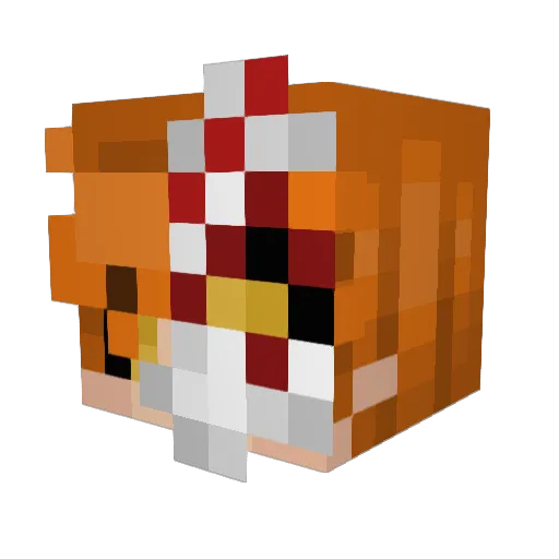 ANBUDAR Minecraft avatar head, 3D render