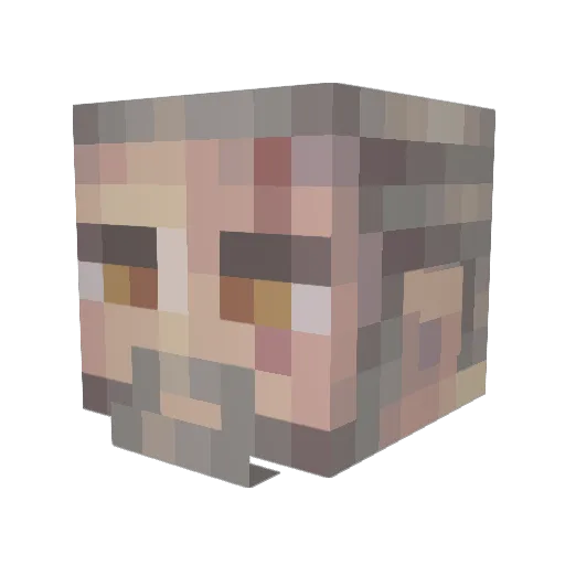 ANDROIDks Minecraft avatar head, 3D render