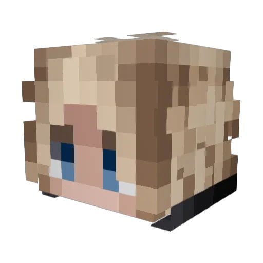 ANDROSK1 Minecraft avatar head, 3D render