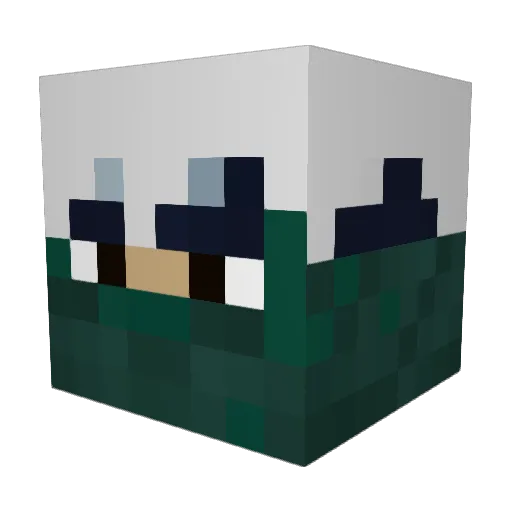 ANDY4P Minecraft avatar head, 3D render