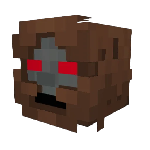 ANDYSTONEHEART Minecraft avatar head, 3D render