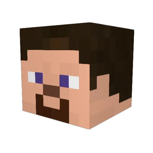 ANDZINSAN Minecraft avatar head, 3D render