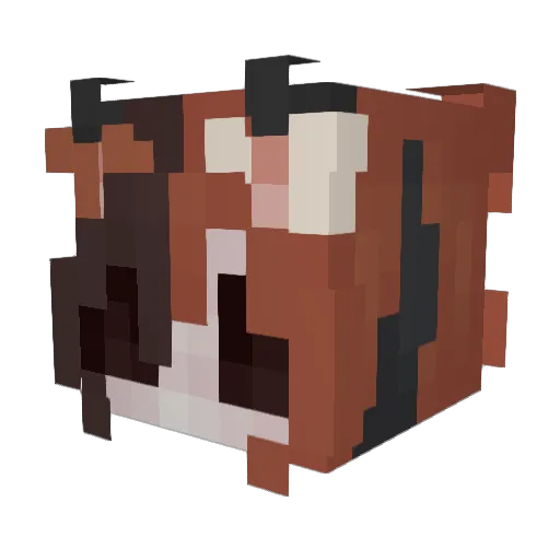 ANG3LK1SS35 Minecraft avatar head, 3D render