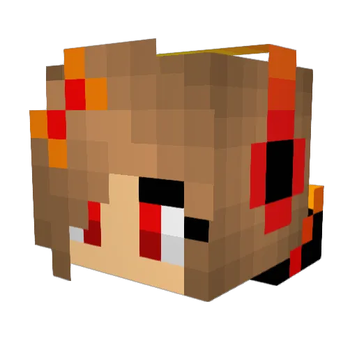 ANGE511 Minecraft avatar head, 3D render