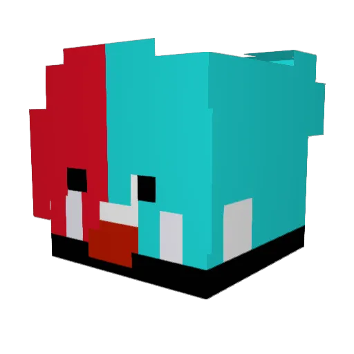 ANGEL55Z Minecraft avatar head, 3D render