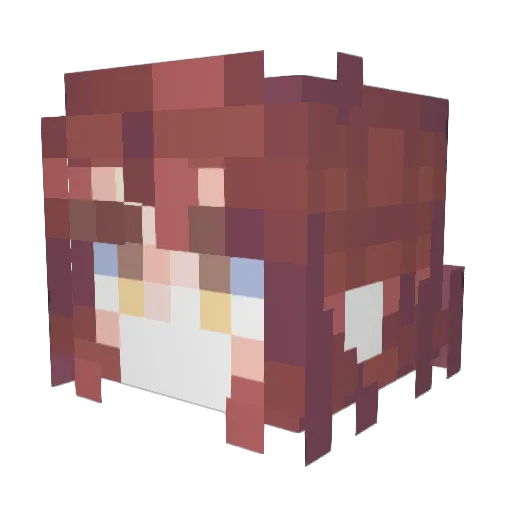 ANGELHOUND Minecraft avatar head, 3D render