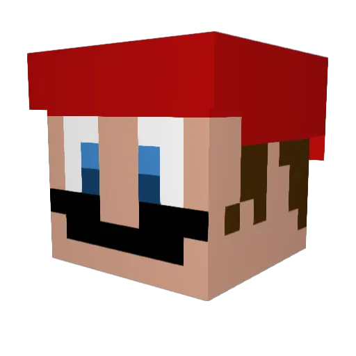 ANGELS74 Minecraft avatar head, 3D render