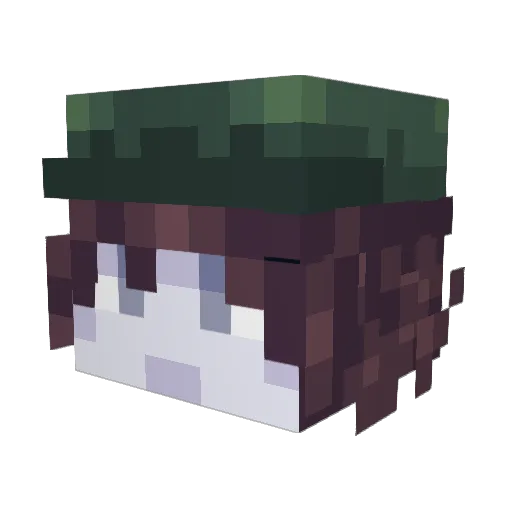 ANGLVOID Minecraft avatar head, 3D render