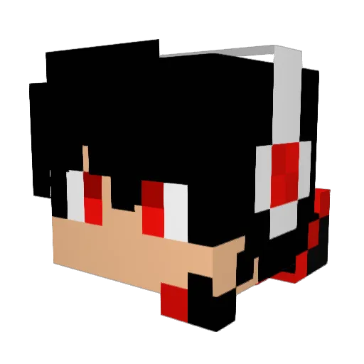 ANGRYFACE Minecraft avatar head, 3D render