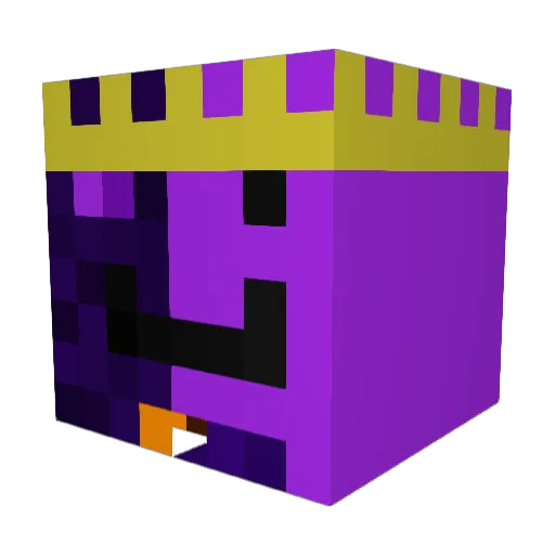 ANIMALULEe Minecraft avatar head, 3D render