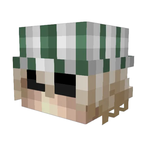 ANIMEL0VER Minecraft avatar head, 3D render