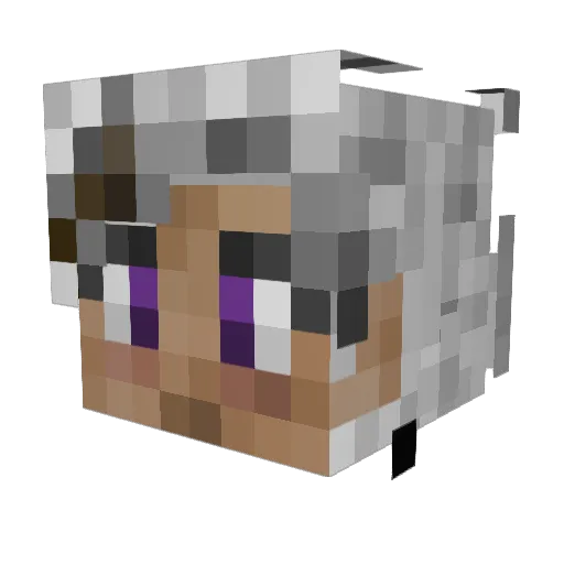 ANIMESY Minecraft avatar head, 3D render