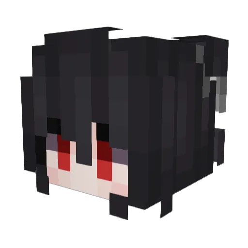 ANINE09 Minecraft avatar head, 3D render