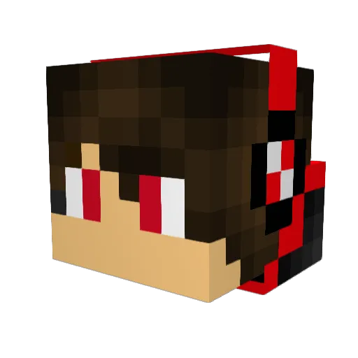 ANIRT13 Minecraft avatar head, 3D render