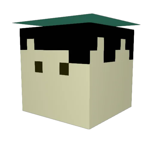ANJUNG Minecraft avatar head, 3D render