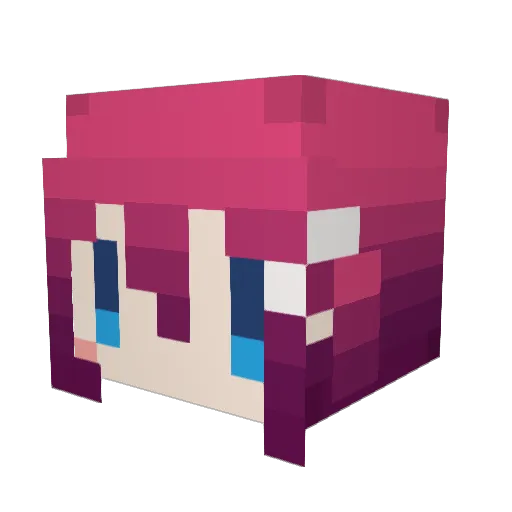 ANKANA Minecraft avatar head, 3D render
