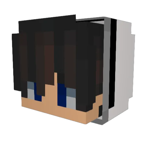 ANKQwazly Minecraft avatar head, 3D render