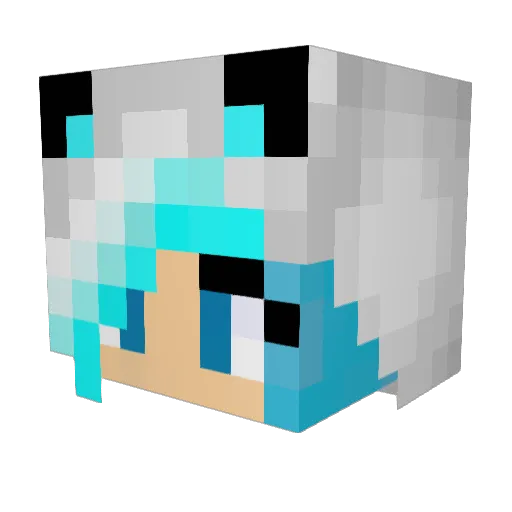 ANNAUNICORNIO Minecraft avatar head, 3D render