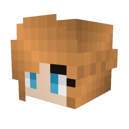 ANNET181 Minecraft avatar head, 3D render