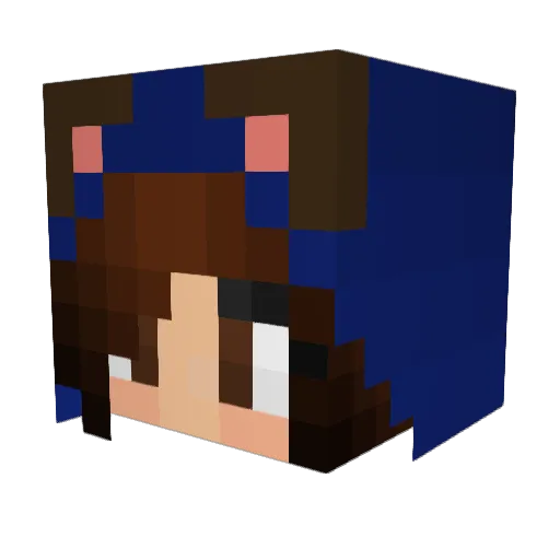 ANNIEINGLE Minecraft avatar head, 3D render