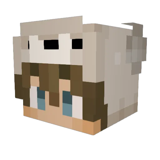 ANNOUCK Minecraft avatar head, 3D render