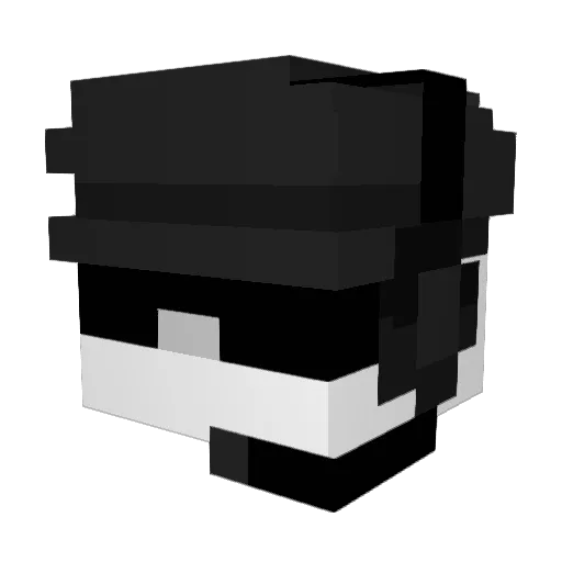 ANON_1337 Minecraft avatar head, 3D render