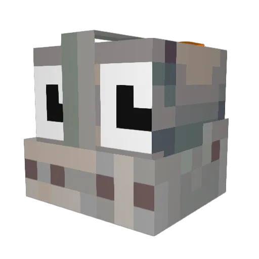 ANPO167 Minecraft avatar head, 3D render