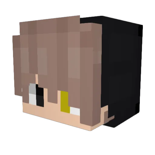 ANSH Minecraft avatar head, 3D render