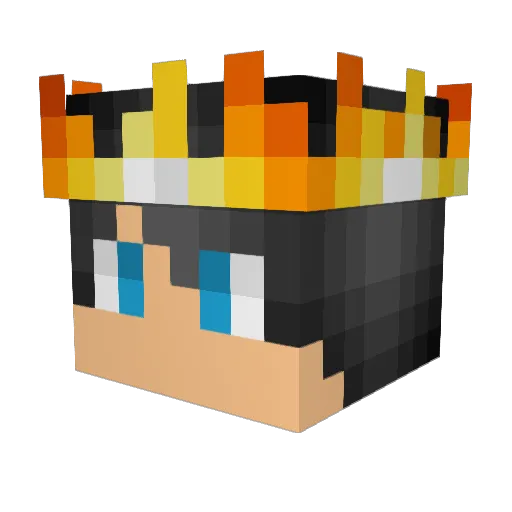 ANSH_WARRIOR Minecraft avatar head, 3D render