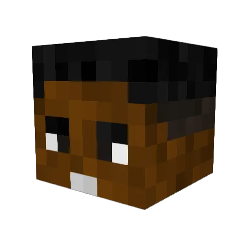 ANSUFATIGOAT Minecraft avatar head, 3D render