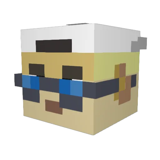 ANTARTIDA88 Minecraft avatar head, 3D render