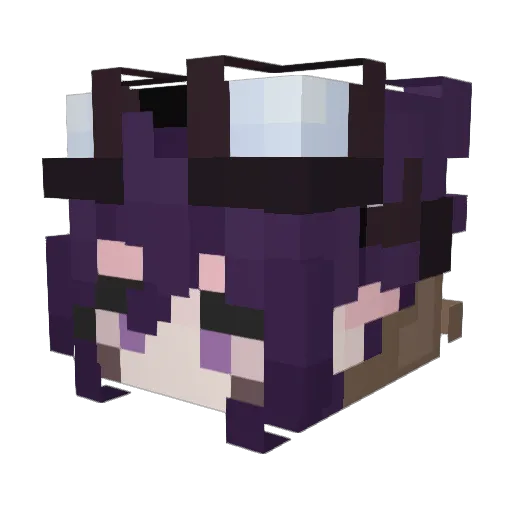 ANTIsocial_04 Minecraft avatar head, 3D render